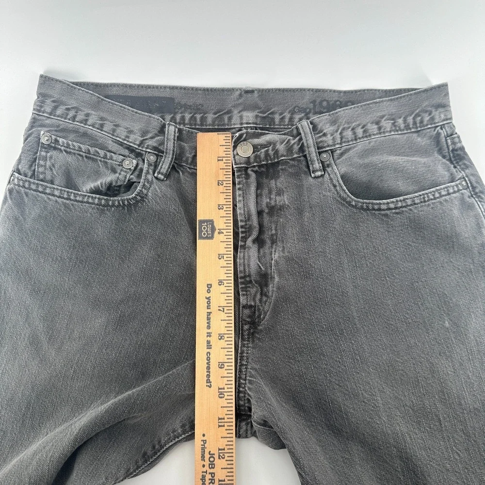 Gap 1969 Jeans Mens 34x32‎ Gray Denim Relaxed Straight Leg 5-Pocket Vintage